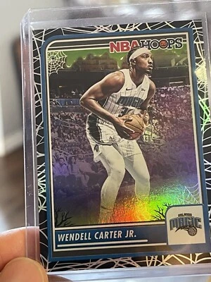 2023-24 Panini NBA Haunted Hoops Wendell Carter Jr RC 280 Rising Stars Holo Webs - Image 1 of 3