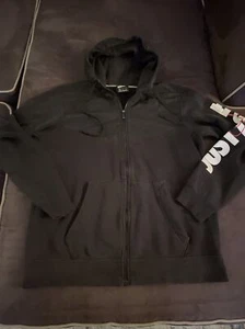 Nike schwarz sportlich lässig durchgehender Reißverschluss Hoodie Herren Medium - Bild 1 von 7