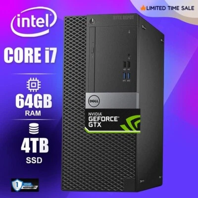 Dell Gaming PC Desktop Computer i7,Up to 64GB RAM 4T SSD NVIDIA GeForce RTX 4060 - Image 1 of 4