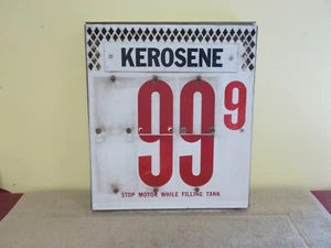 VINTAGE PETROLEUM TANKSTELLENSCHILD DOPPELSEITIG PREISNUMMERN ORIGINAL - Bild 1 von 12