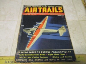 Rare Air Trails Magazine January 1938 Aviation Airplane Pulp Magazine - Picture 1 of 5