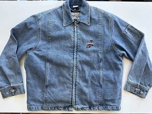 Vintage 90s Y2K JNCO Denim Jean Lined Jacket Coat Made in USA Mens Size XL - Picture 1 of 14