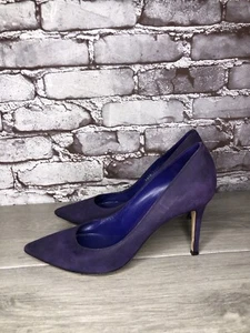 Gianvito Rossi Purple Velvet Suede Pointed Toe Stilettos Heels Women Sz 38EU/7.5 - Picture 1 of 21