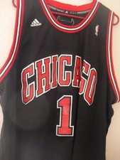 Chicago Bulls Derrick Rose, Adidas, NBA Black Jersey.
