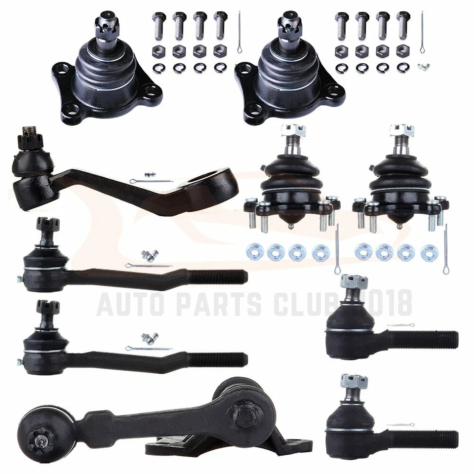 For 1992-1995 Toyota Pickup 4WD 10pcs Front Tie Rods Ball Joints Pitman Arm Kit - Image 1 of 4