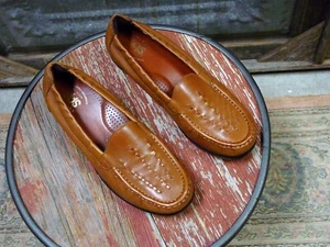 Womens High Quality SAS Comfort Loafers Weave Chestnut Shoes Made U.S.A. 7 M - Picture 1 of 9