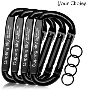 Carabiner Clip, 4 Pack, 855lbs，3" Heavy Duty Caribeaners for Hammocks, Campin... - Picture 1 of 6