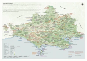 Historic Dorset - map/poster - Picture 1 of 4