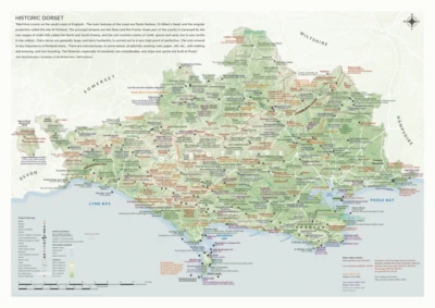 Historic Dorset - map/poster - Image 1 of 4