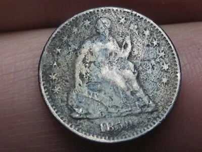 Media moneda de diez centavos O Seated Liberty 1859 - Nueva Orleans, detalles buenos/en muy buen estado Foto 1 de 4