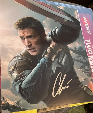 Chris Evans Captain America Avengers Marvel Autographed 8×10 Photo Cover