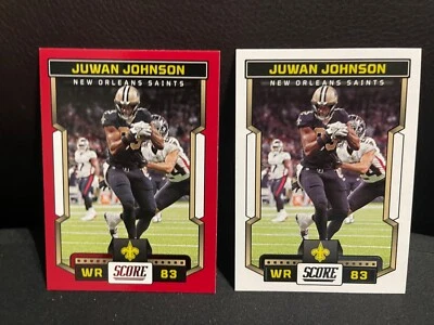 2023 Panini Score Red Parallel / Base Juwan Johnson #56 New Orleans Saints - Image 1 of 2