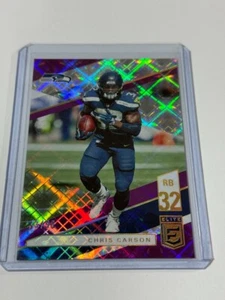 2019 Elite Lila #43 Chris Carson/99 Seattle Seahawks - Bild 1 von 2