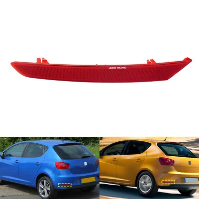 1X For Seat Ibiza IV HB 5D 12-17 Left Red Lens Rear Bumper Reflector Light Cover - Image 1 of 4