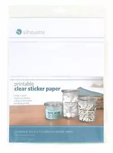 Silhouette Inkjet Printable Clear Sticker Paper - Portrait Cameo 2 & Curio - Picture 1 of 2
