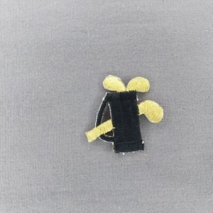 Schwarzgold Miniatur Golftasche Schläger 1,5" Aufbügeln Aufnäher - Bild 1 von 2