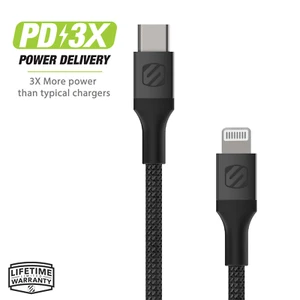 Scosche Strikeline USB-C to Lighting High Speed Charging Cable - Picture 1 of 6