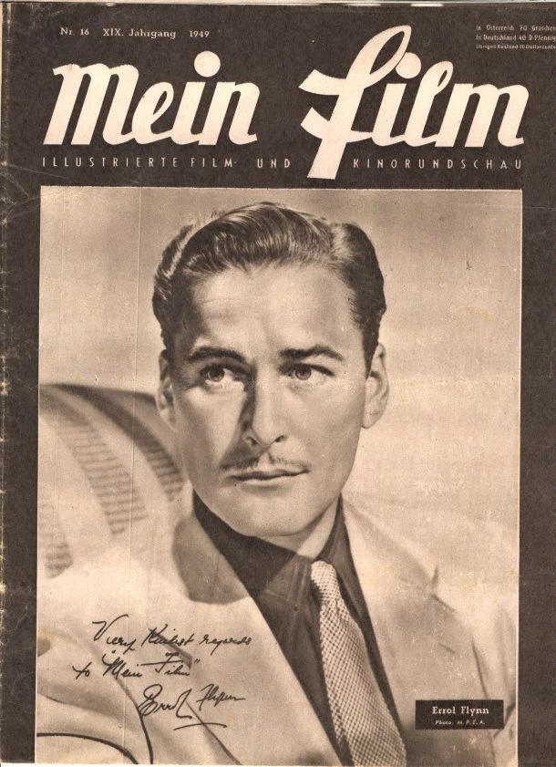 MEIN FILM 16/1949 – ERROL FLYNN, HANS SÖHNKER, VICTOR MATURE, JEAN SIMMONS - Image 1 of 1