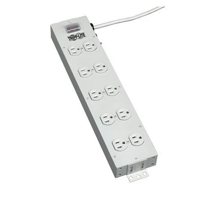 Tripp Lite Power Strip 120V 5-15R 10 Outlet Metal 15' Cord 5-15P (TLM1015NC) - Image 1 of 4