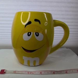 Vintage M&M "Completely Nuts" Yellow Barrel Mug Mars Company Collectible Coffee - Picture 1 of 7