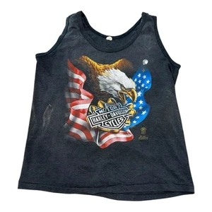 Vinatge 1987 3D emblem harley davidson eagle tank top shirt - Picture 1 of 7