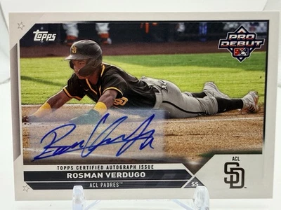 2023 Topps Pro Debut - Rosman Verdugo #PD-44 Autographs (AU, RC) - Image 1 of 3