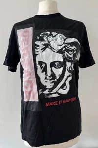 Genuine Gianni Versace MAKE IT HAPPEN Black T Shirt Size XS - Picture 1 of 9