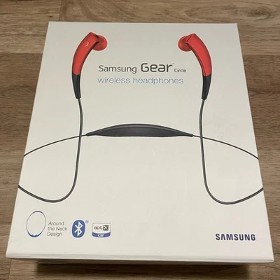 Samsung Gear Circle Wireless Necklace Headphones Red Bluetooth New in Box - Image 1 of 4