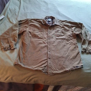 Carhartt Jacket Mens XL Flannel Lined S96BRN Distressed Work Shacket  - Picture 1 of 15