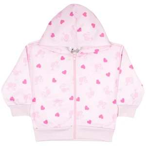 New Barbie Logo Graphic Print Design Hooded Zip-Up Hoodie Sweatshirt 4 5 6/6X - Picture 1 of 5