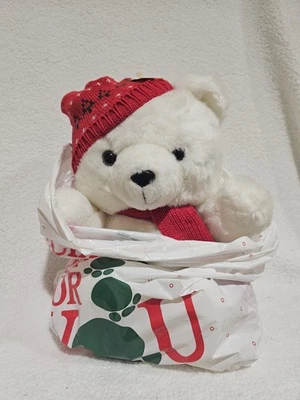 1986 Kmart Christmas White Bear w Tags & Bag A Special Friend Just For You  NOS - Image 1 of 4