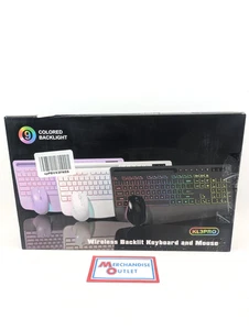 Keyboard And Mouse KL3PRO Wireless Nine Backlit Colors Keyboard and Mouse BLACK - Picture 1 of 2