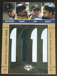 JERSEY GARCIAPARRA TEJADA ZITO🔥2003 Fleer Box Score Rack Quad Relics 89/150 - Imagen 1 de 2