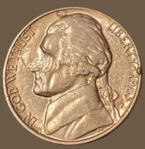 1983 P Jefferson Nickel Mint Error Major Strike Through Error - Picture 1 of 2