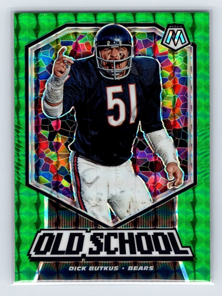 DICK BUTKUS  2020 PANINI MOSAIC OLD SCHOOL GREEN MOSAIC PRIZMS #OS12 - Image 1 of 2