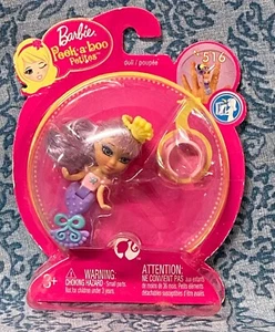 Barbie Peek A Boo Petites ~ Petites Club #516 Purple Mermaid Ring Doll New NIP - Picture 1 of 2