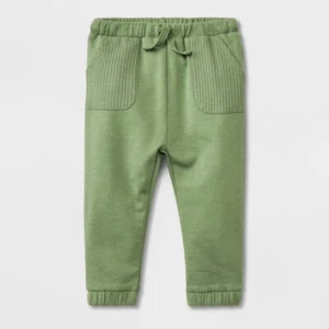π Cat & Jack OLIVE KNIT LEGGINGS Baby Girl Boy Ribbed Pockets * 3-6 Month NEW - Picture 1 of 1