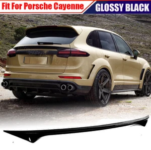 Alerón trasero medio para Porsche Cayenne SUV 2015-17 NEGRO BRILLANTE alerón labio del ala - Imagen 1 de 14