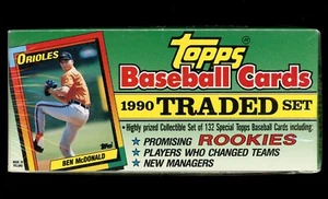 1990 Topps Traded/Rookies Baseball 132 Card Factory Sealed Set JUSTICE/OLERUD RC - Picture 1 of 8