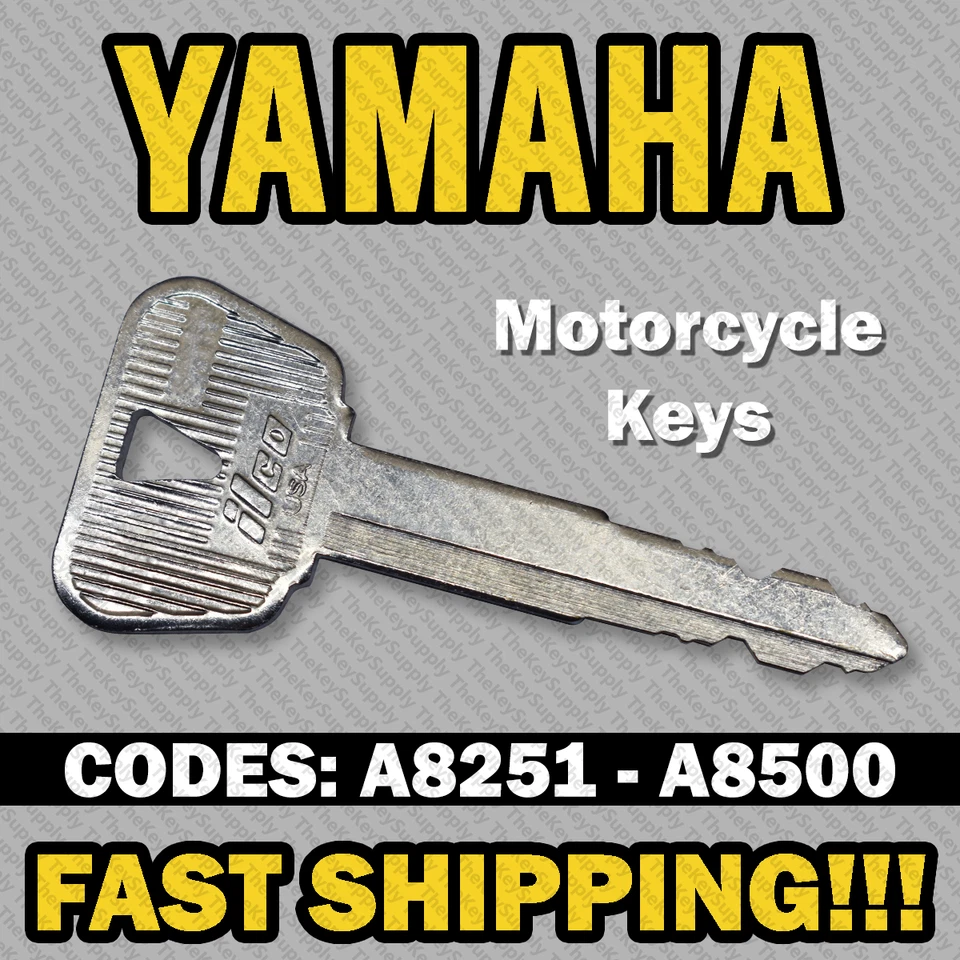 AFTERMARKET Yamaha Motorcycle Key Cut to Your Code A8251 - A8500