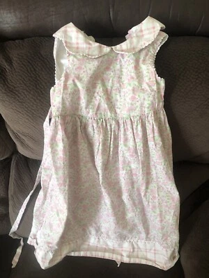Vestido sin mangas floral a cuadros cuello Peter Pan talla 5 Laura Ashley para niñas pequeñas Foto 1 de 4