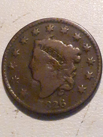 1826/5 cornet head american  large cent Cover