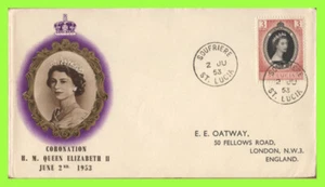 St Lucia 1953 QEII Coronation on BPA First Day Cover - Picture 1 of 1