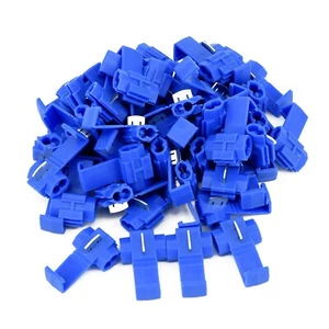 50 Pk Quick-Lock Splice Wire Connector Terminal Crimp Clip Car Wiring Cable Set - Picture 1 of 11