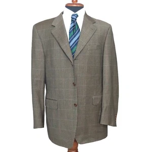 Chaqueta Blazer Canali Proposta 40r Lana 3 Botones Doble Ventilación Pata de Gallo Marrón - Imagen 1 de 10