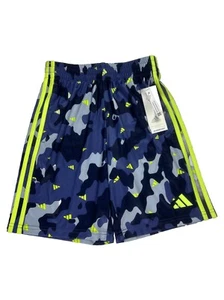 Adidas Aero Ready Shorts Boys Youth L (14/16) Blue Camo Athletic Active NWT $30 - Picture 1 of 9