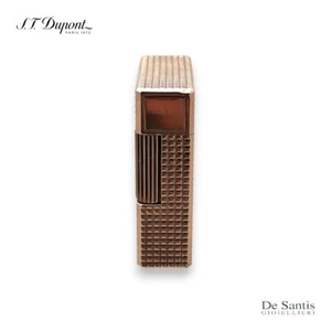 Raro Accendino S.T. Dupont Ligne 1 Small (BS) Vintage Placcato Oro Rosa - Foto 1 di 5