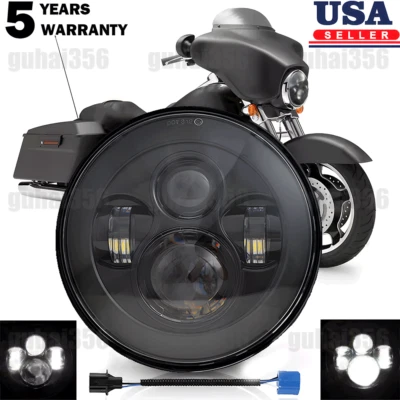 Proyector de haz alto/bajo de faros LED de 7 pulgadas para Harley-Davidson Street Glide FLHX Foto 1 de 4