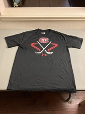 St Cloud State Huskies Hockey Men’s Shirt Large Under Armour Heat Gear Loose