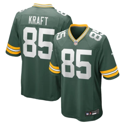 Men's #85 Tucker Kraft Green Game Jersey Size S-3XL - Image 1 of 4